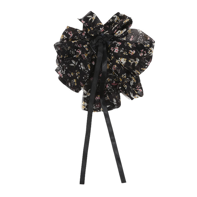Elegant Women Large Bow Hair Claw Chiffon Big Bowknot Stain Bow Barrettes Hairpin Women Color Ponytail Clip Exquisite Sweet Hair Accessories