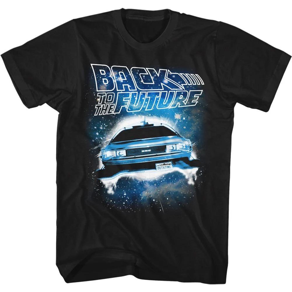 

Back To The Future Space Car Black Adult TShirt Summer Unisexs and Womens Loose and Breathable Cotton Tshirt S