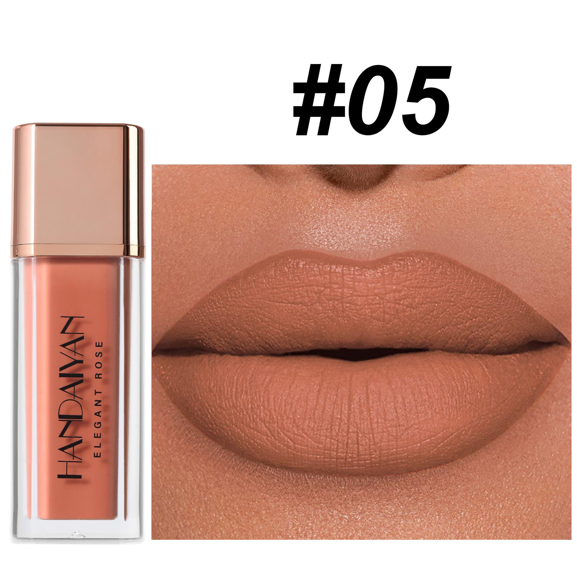 

Handaiyan 8 цветов водонепроницаемые антипригарные чашки не теряют цвет матовая грязевая помада быстросохнущая матовая глазурь для губ 27060-05