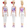 5 Sets Handmade Doll Clothes Tops Blouse Pants Trousers for  Dolls Random