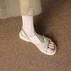 Flat beach Roman sandals  versatile for wearing outside 2025 new retro women's shoes
