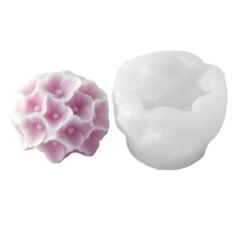 Silicone Hydrangea Mould For Handmade Artisanal Candle Treats Heat Resistant Degrees