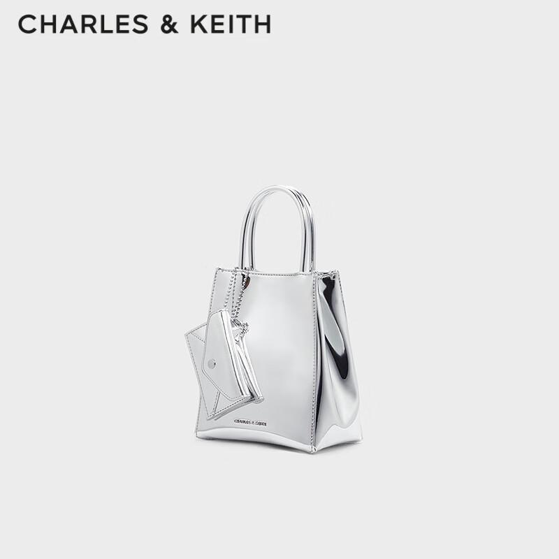 

CHARLES & KEITH Pleated Magnetic Tote Bag CK2-30782347 Small