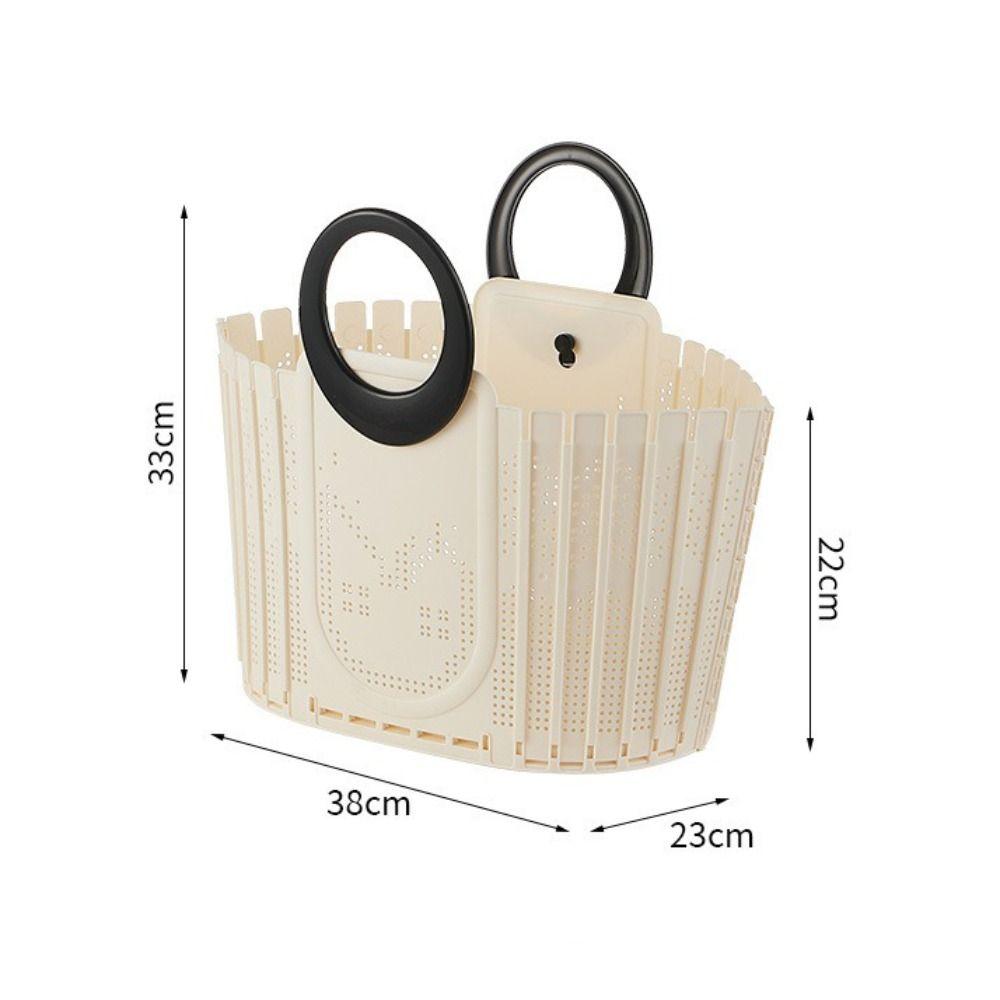 Portable Plastic Dirty Clothes Basket Folding Wall-mounted Laundry Hamper Durable Foldable Laundry Basket Home Use