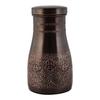 Copper Bedroom Jar with Inbuilt Glass | Rarity Carving Design | Handcrafted, Leakproof, Jointless | Ayurvedic Benefits, Antioxidant Properties |