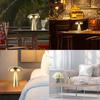 Mushroom Table Lamp Portable Cordless LED Desk Light USB Mushroom Bedside Lamp 3 Color Dimming Decorative Metal Gold Silver Bedside Lamp for Bedroom