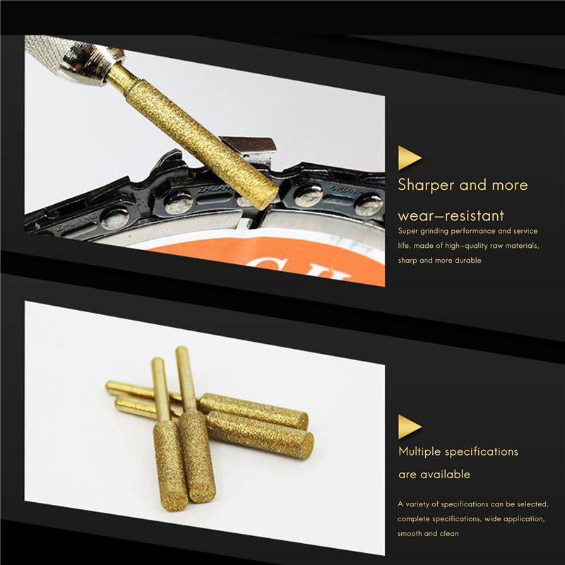 ABJI-12PCS Chainsaw Sharpener Is Suitable For Grinding Jade, Glass And Cemented Carbide With Chain Saw, 4.0Mm