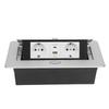 Pop Up Power Strip Silver Color 20W USB Fast Charging Rain Proof Embedded Countertop Pop Up Outlet