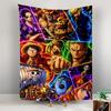 Colorful Anime Collage of Pirate Crew Members Patterned tapestry for bedroom and living room home decor