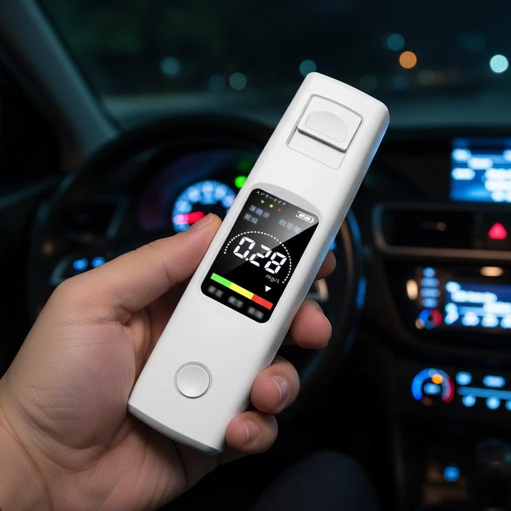 Portable Alcohol Tester High Precision Measuring Instrument for Vehicles Drivers Traffic Alcohol Detector
