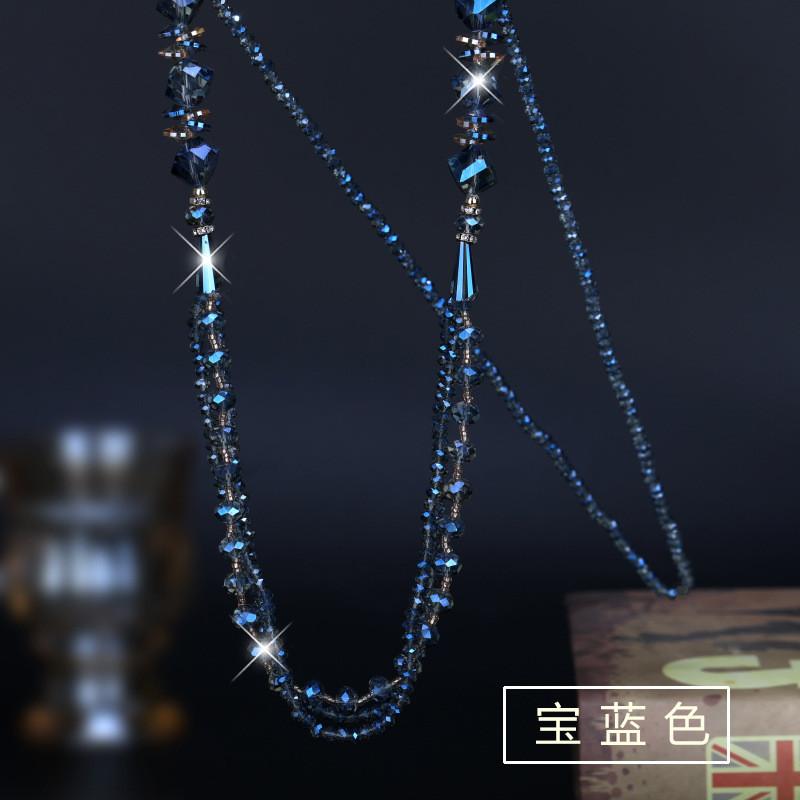 Long Crystal Alluring Necklace For Women Featuring Stylish Geometric Elements Versatility And