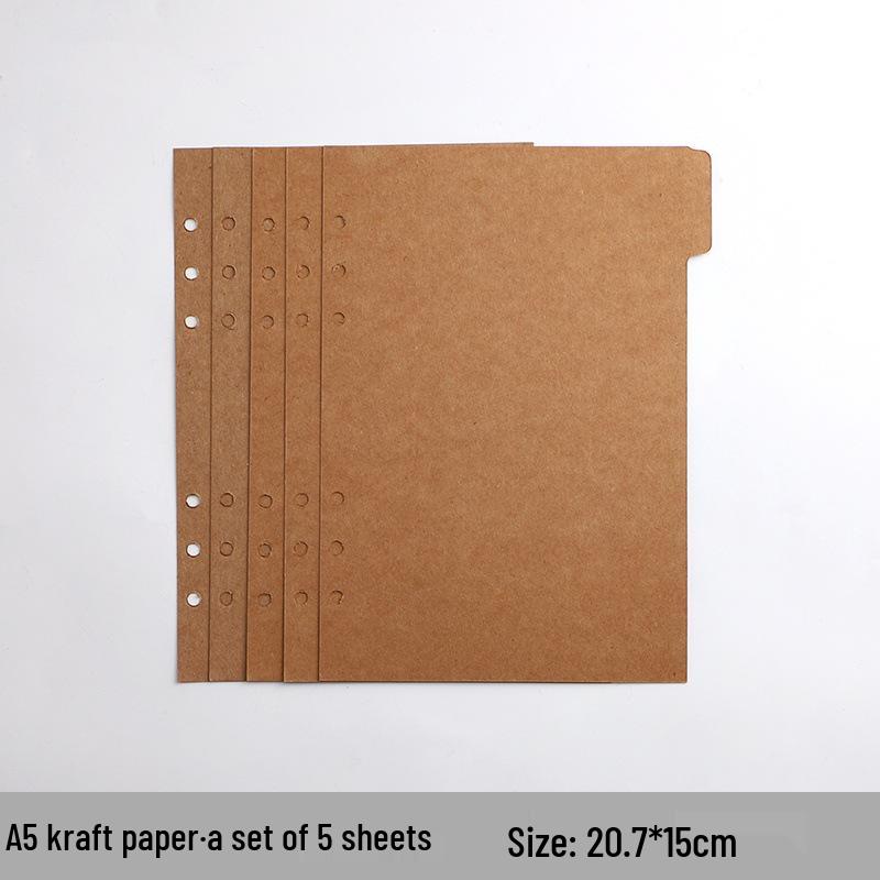 Creative Colored 6-Hole B5 Loose-Leaf Index Divider Pages