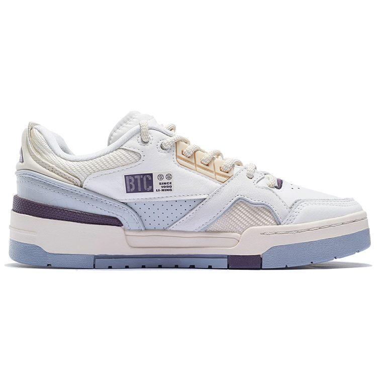 Li Ning 001 BTC SP Low top Skateboard Shoes Women's White Purple AZGS092-1