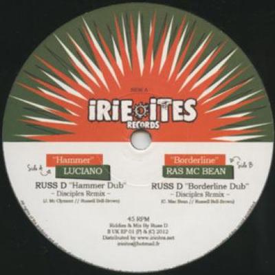 10inch Record LUCIANO / RAS MC BEAN - Hammer; Hammer Dub (Disciples Remix IIUKEP01 Irie Ites EU 2012 Europe Reggae, Ska & Dub