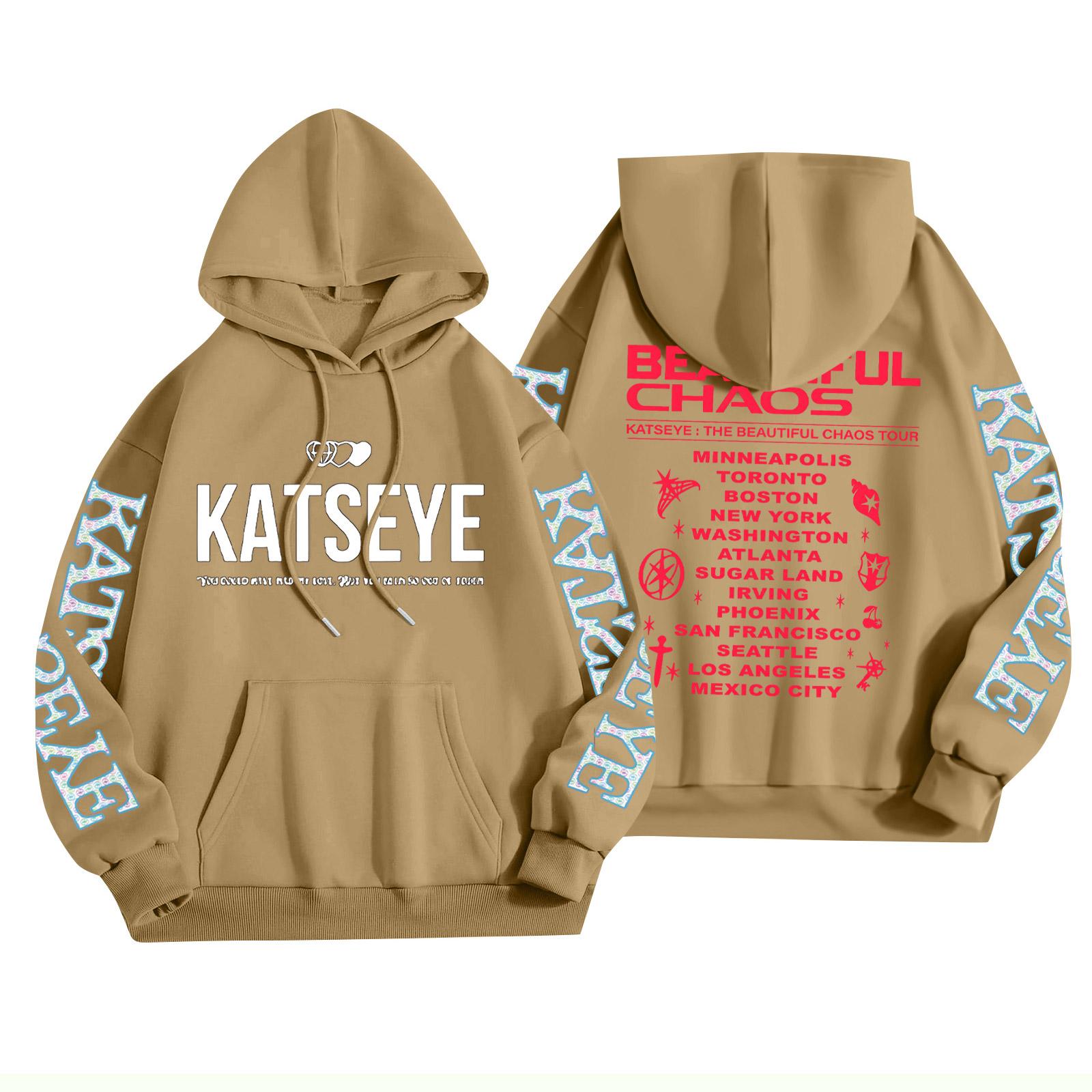 

Unisex Fashion Lightweight Long Sleeve Pullover With Pockets Printed Hoodie L хаки