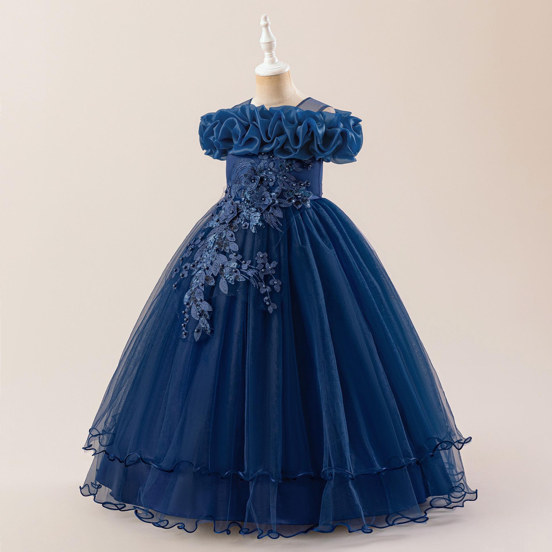 

2025 летнее платье для девочек, вышитое платье принцессы для подружек невесты, детские платья для девочек, детское свадебное платье для вечеринки 10 12 14 лет 170