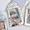 Laser Series PVC Photo Frame for Girls Cute Angel Card Holder with Pendant 3 Inch Kpop Photocard Holders INS Style Card Binder