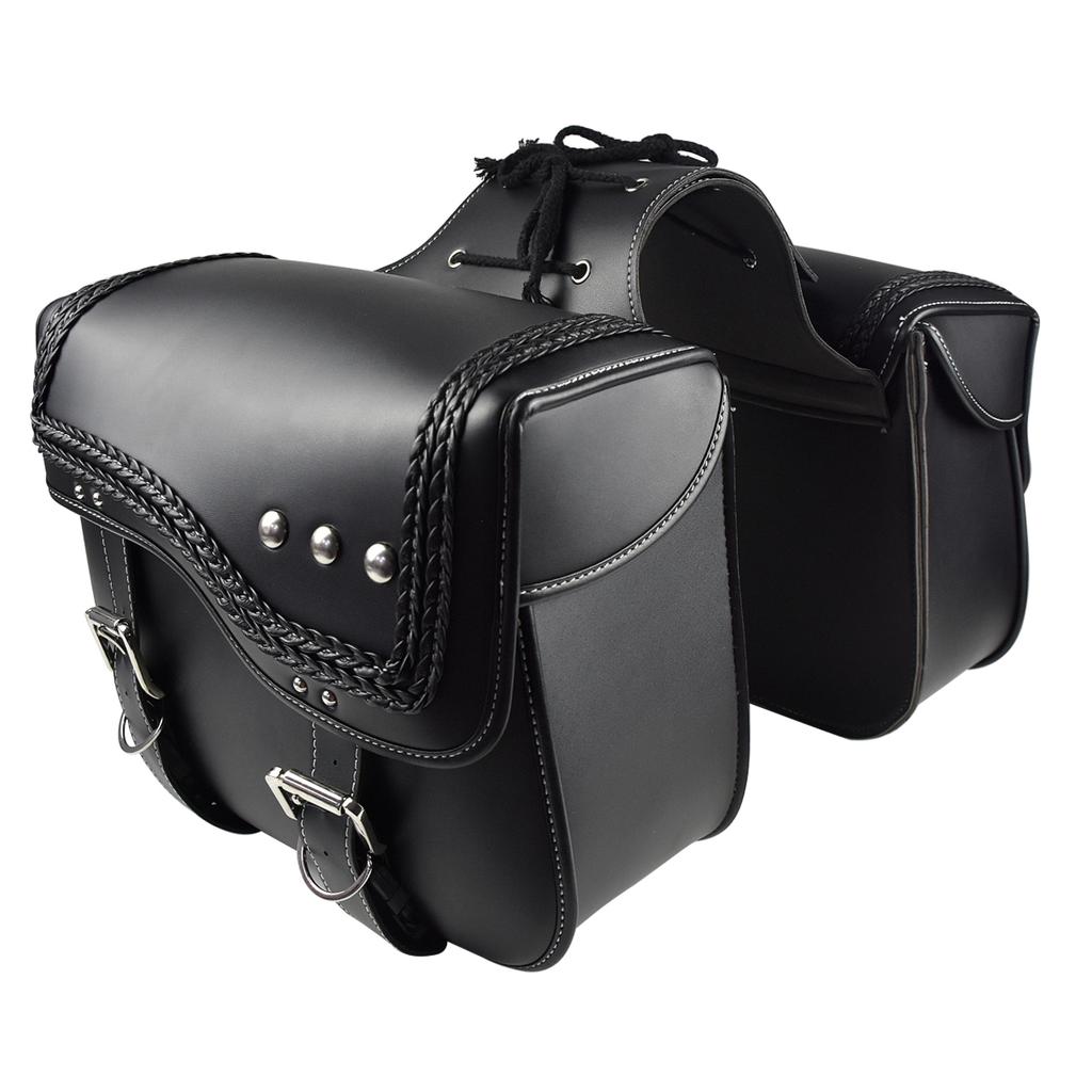 A Pair Motorcycle Saddle Bag Bike Side Storage Fork Tool Pouch Fit For Harley For Dyna For Wide Glide Efi Fxdwg
