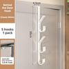 Door Hanging Hook Free-Punch Metal Over Door Rack Coat Hat Bag Hanger Storage For Bathroom Bedroom Wardrobe