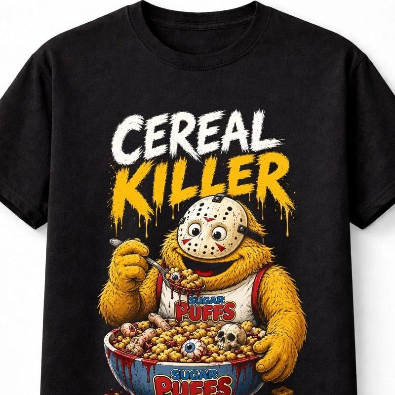Cereal Killer Horror Sugar Puffs Slasher Monster Unisex TShirt S