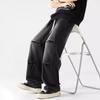 JYL Men's Wide-Leg Jeans American Spring High-Street Vintage Mud Dyed Casual Denim Pants