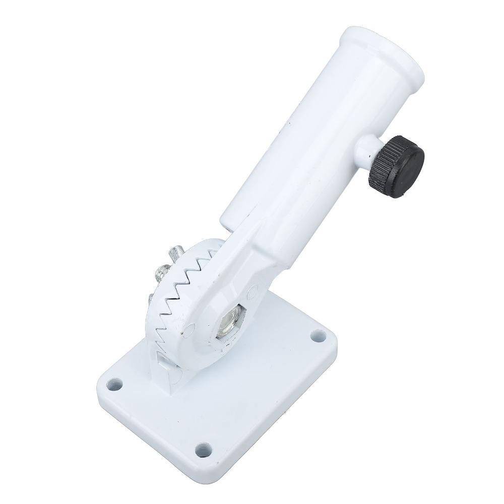 Suporte de Mastro de Bandeira em Liga de Alumínio Ajustável em 180 Graus Suporte de Mastro de Bandeira Branco Montado na Parede Suporte de Montagem de Bandeira Exterior Casa