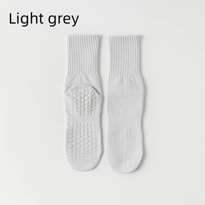 Nya enfärgade yogastrumpor i halvkalv bomull Pilatesstrumpor Halkfria professionella sportstrumpor Danskonditionsträning Golvstrumpor