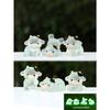 6pcs Luminous Little Cow Car Ornaments Interior Decorations Car Center Console Rearview Mirror Decorations
