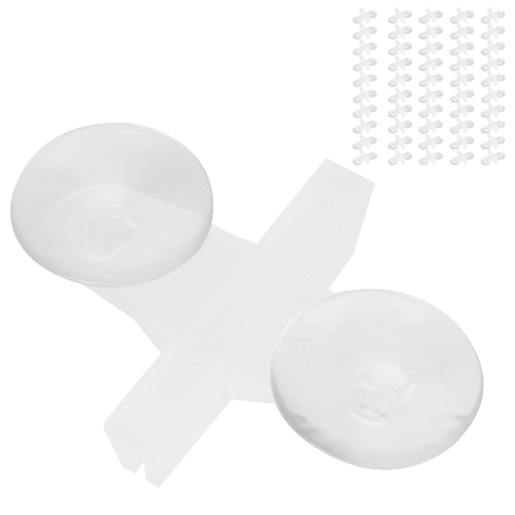 50 buc Placă de izolare din plastic pentru acvariu Divizor acvariu Ventuză Clip Suporturi pentru divizor50 buc Alb