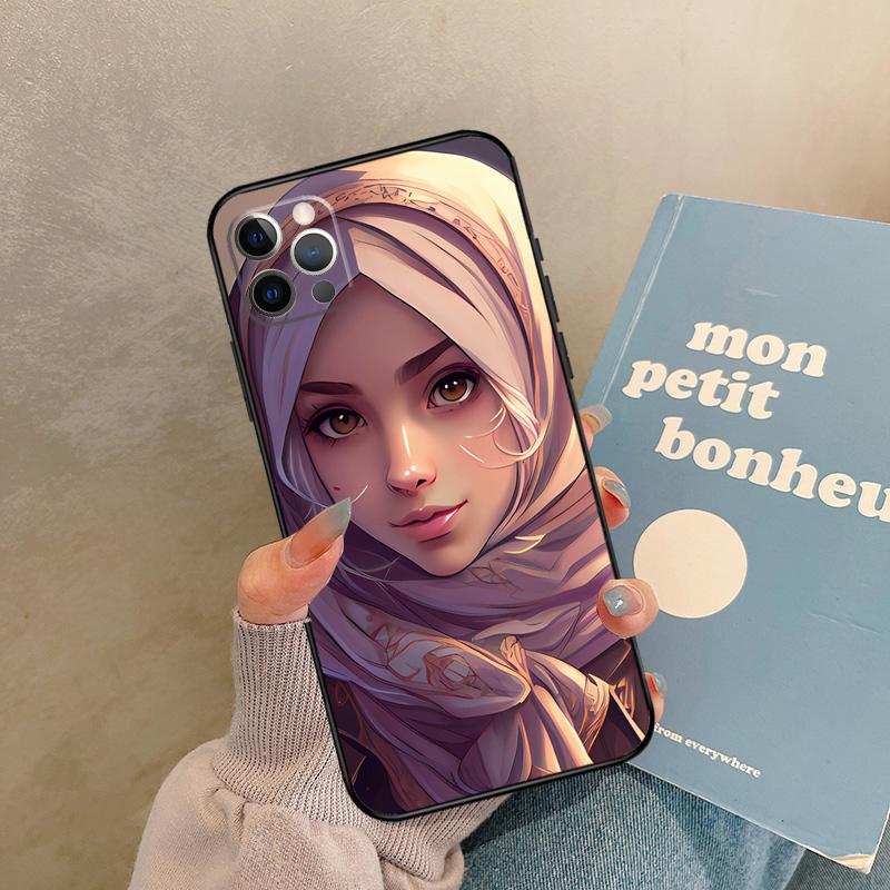 Muslim Arabic Hijab Girl Phone Case For iPhone 17 Pro Max Cover Coque For iPhone 17 Air 17 Pro Capa