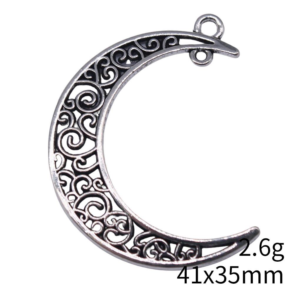Valentine's Day Accessories Women Water Drop Moon Connector 2 Hole Pendants For Earring Accessories Parts Cheap Cute Stuff Accessory Parts