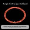 Natural NanHong Agate Bracelet with Gold Diamond Star and Moon Accents - DIY Cultural Bead Accessories