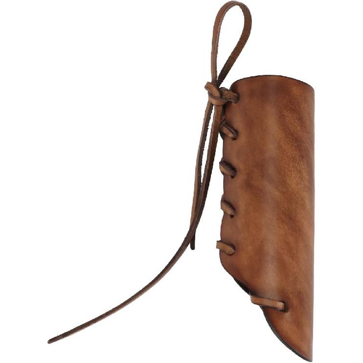 TOURBON Leather Axe Handle Protection Covers - Dark Brown