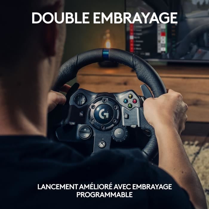 Volant de course et pédales g923 - logitech g - compatible xbox serie x/s, one et pc