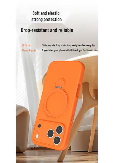 AI-Enhanced Camera Button with Silicone Magnetic Rotating Bracket for iPhone 17 Pro Max & Apple 16 Cases