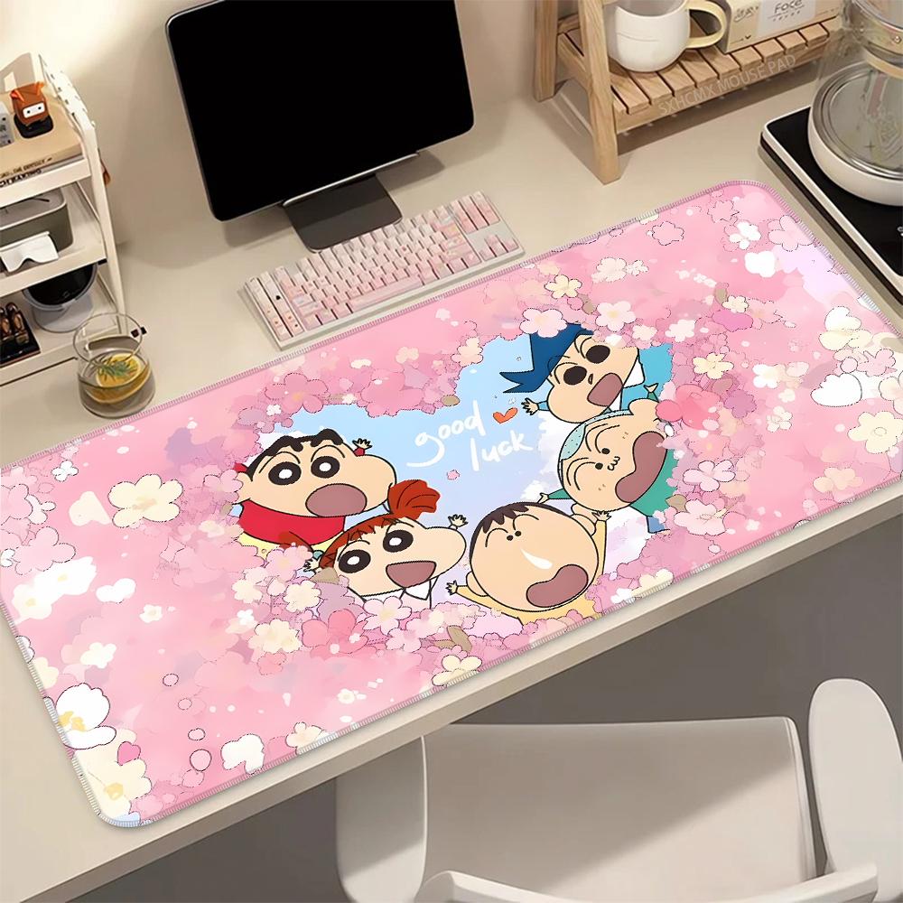 Anime Gaming Mouse Pad C-Crayon Shin-Chans Extended Large Deskmat Non-Slip Rubber Base Table Pad for PC Computer Home Office