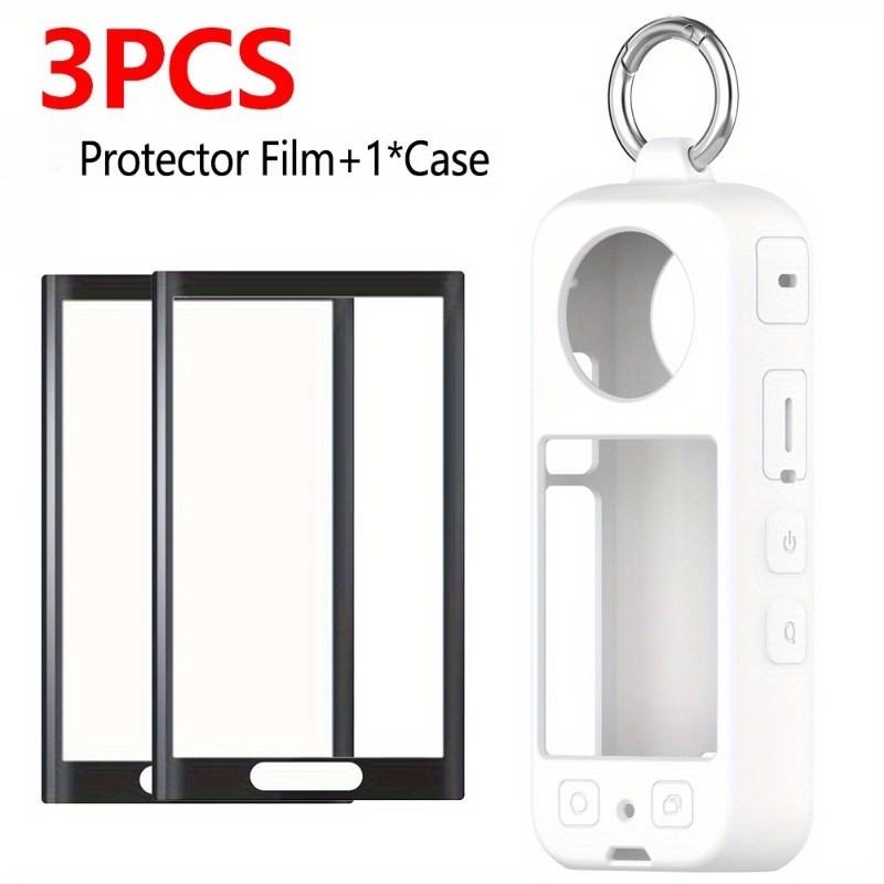 3Pcs Screen Protector Film+ 1Pcs Silicone Shell for Insta360 X5/X4/X3 Protector Anti-scratch