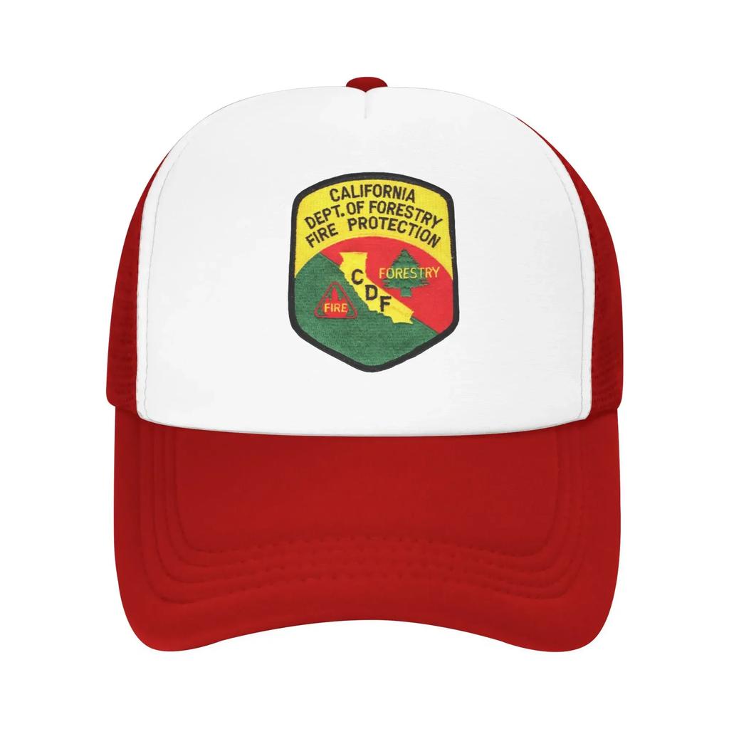 California Forestry Fire Camping Mesh Baseball Caps For Mens  Adult Male Beach Golf Hat Snapback Cap