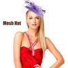 UPKOCH Wedding Decorative Hat with Floral Mesh Bridal Headpiece Purple for Women Special Occasion Tea Party Hair Accessory