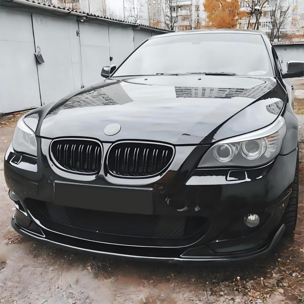For BMW M-Sport E60 E61 523i 525i 528i 530i 535i 540i 550i 2005-2010 Car Front Bumper Lip Diffuser Splitter Bodykit Tuning Black