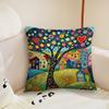 Painting Doodle Rustic cushion cover Plush Fabric Soft Double Sided Print Sofa Cushion Cover Throw Pillow Covers