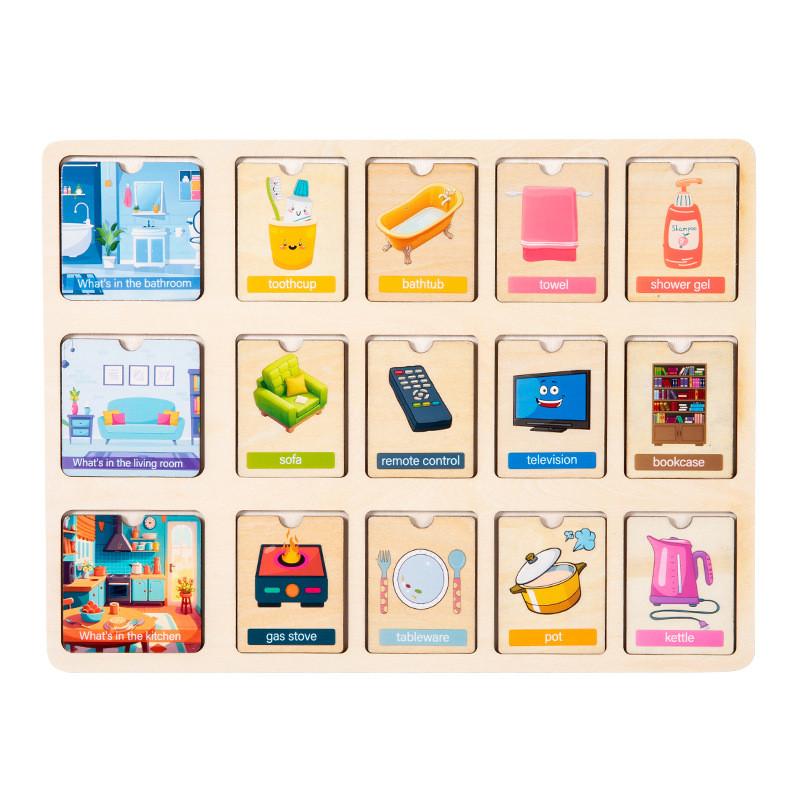 Early Wooden Learning Puzzle With Animal And Occupation Scenes Children For
