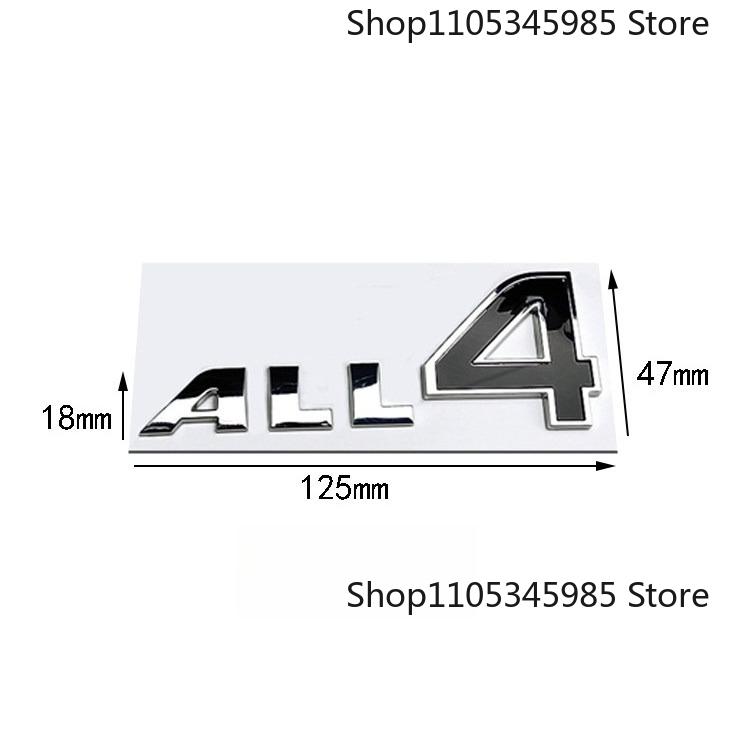 

Car Rear Trunk Letters Logo ALL4 Badge Emblem Sticker For BMW MINI COOPER S D JCW R50 R53 R60 F55 F56 R56 COUNTRYMAN Accessories
