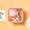 Boneca de Cabeleireiro (Rosa) Chaveiro + Cartão de Mensagem + Caixa de Seleção
