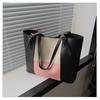 Retro simple atmosphere women's summer new large-capacity splicing shoulder portable tote bag