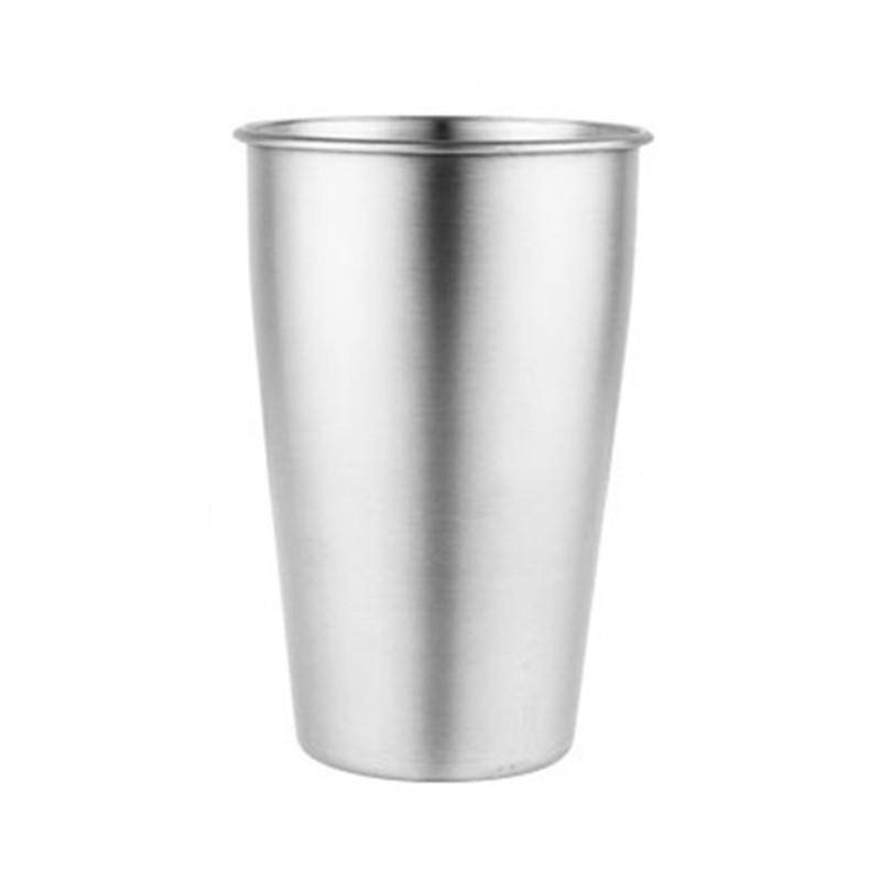 304 Edelstahl Kaffeebecher Wiederverwendbare Bierkrüge Tee Milch Wasser Tassen Geschirr für Camping Barware