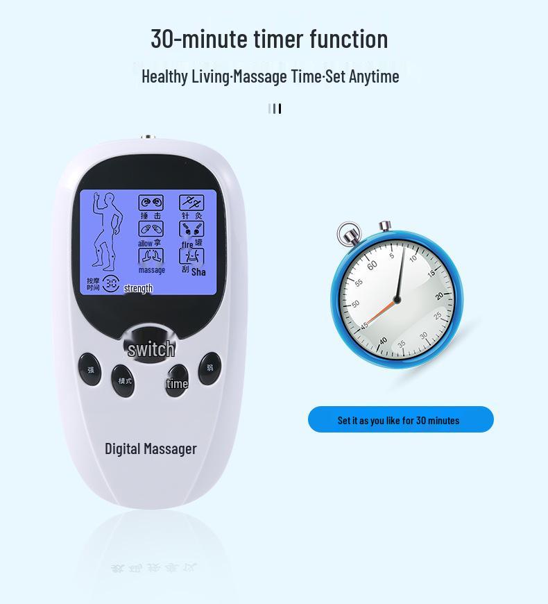 Dual-Hole Electronic Pulse Meridian Massager with Microcurrent