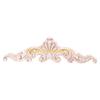 F26C Wood Carved Decal 4pcs Corner Onlay Applique Unpainted Frame Decoration for Home Bedroom Office Sofa Bed Decor Supplies