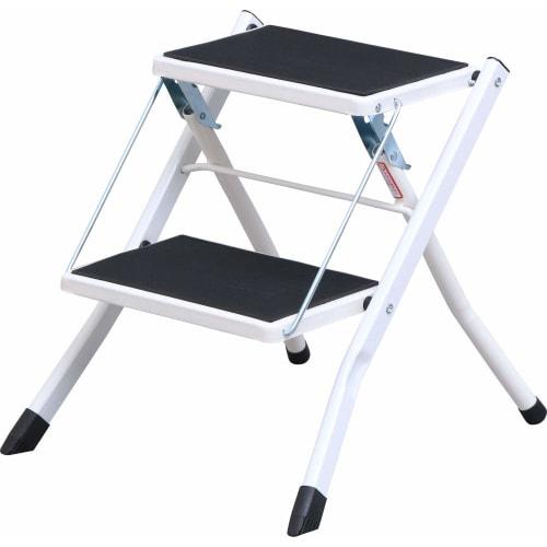 Iris Plaza Step Stool, White, Approx. 42cm Wide x 48cm Deep x 42cm High, KC-7020
