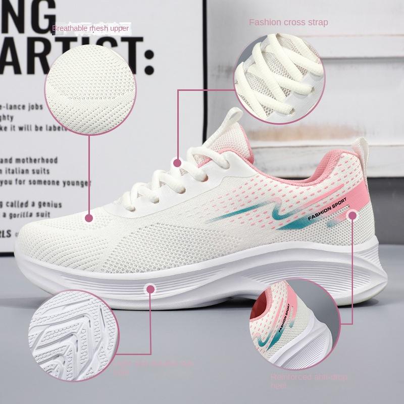 Обувь. Женские весенние кроссовки. Удобная обувь с дышащей сеткой на мягкой подошве — фото 4